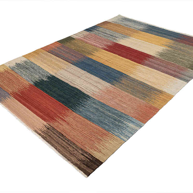 New Hand-Woven Kilim Rug - 5' 10" x 8' 2" (70" x 98") - K0074315