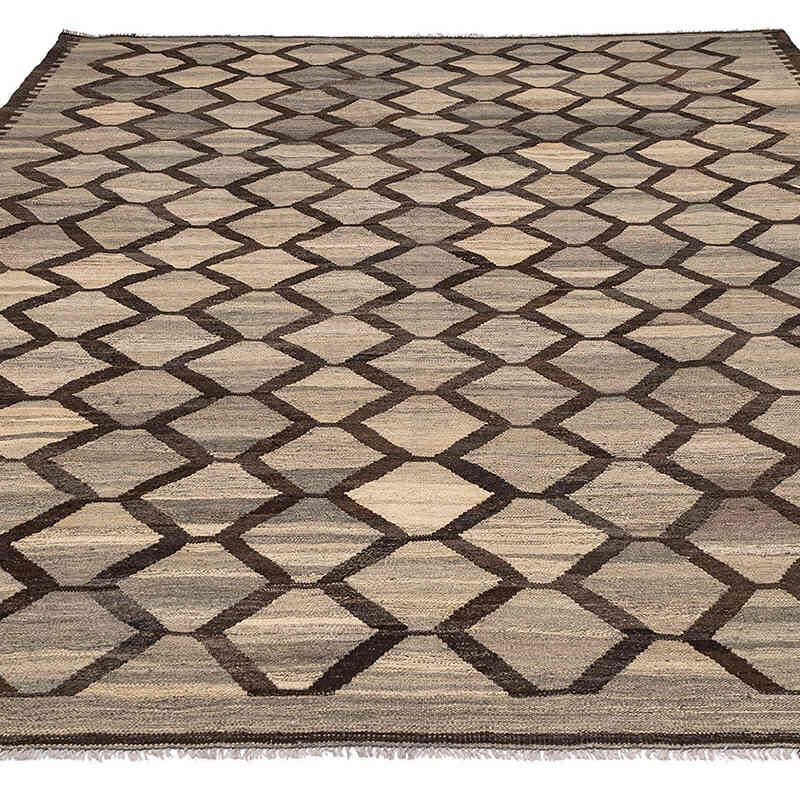New Hand-Woven Kilim Rug - 8' 3" x 9' 9" (99" x 117") - K0074320