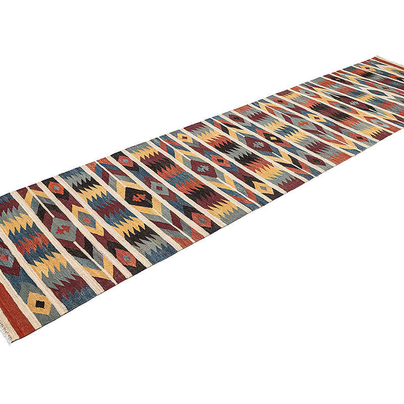 New Hand-Woven Kilim Runner - 2' 8" x 11' 2" (32" x 134") - K0074327
