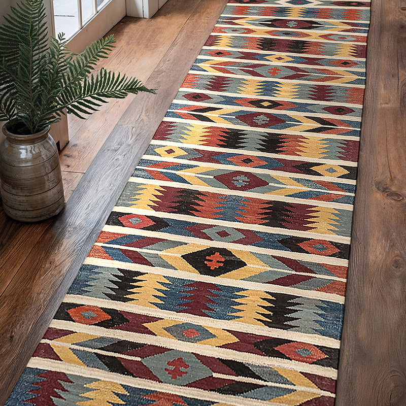 New Hand-Woven Kilim Runner - 2' 8" x 11' 2" (32" x 134") - K0074327
