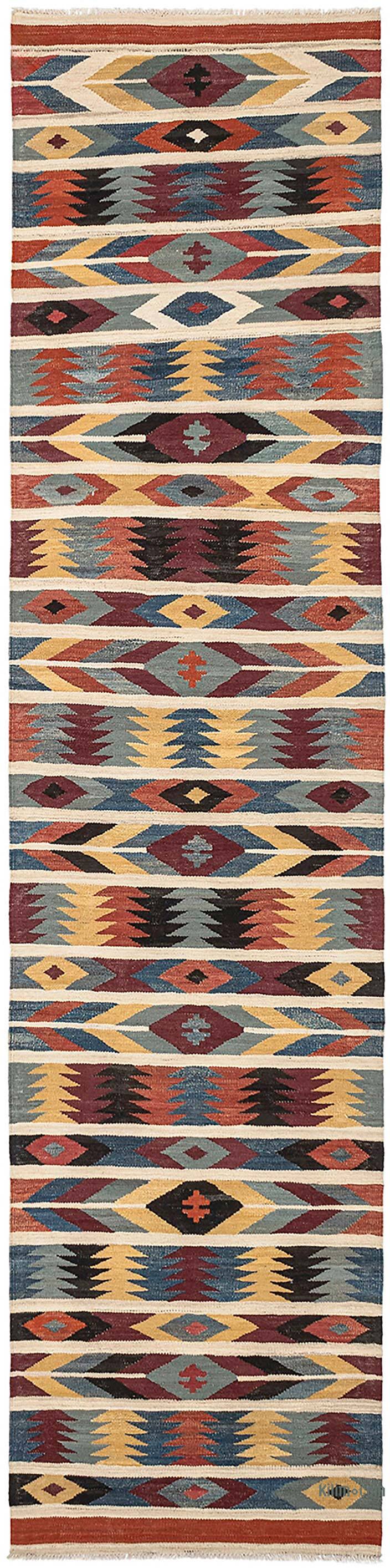 New Hand-Woven Kilim Runner - 2' 8" x 11' 2" (32" x 134") - K0074327