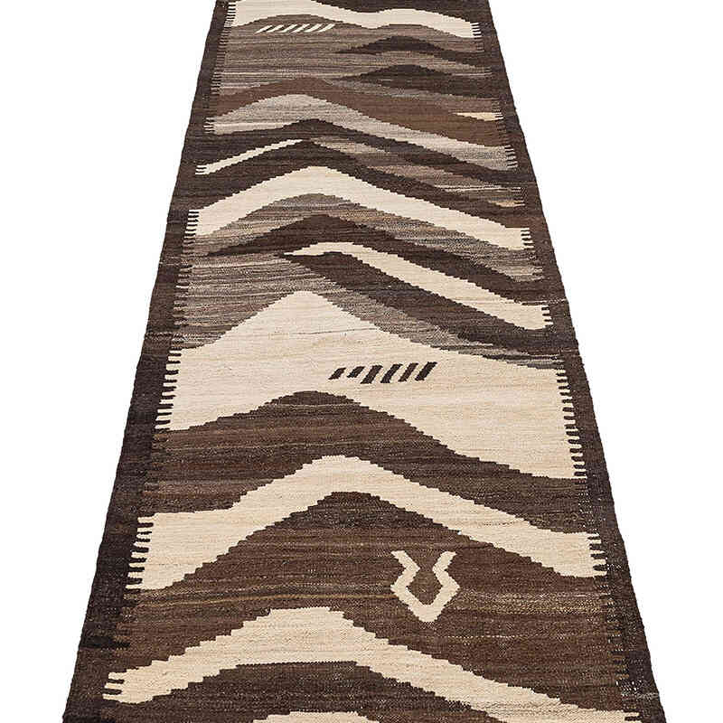 New Hand-Woven Kilim Runner - 2' 8" x 11' 7" (32" x 139") - K0074328