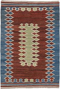 New Hand-Woven Kilim Rug - 3' 5" x 4' 10" (41" x 58")