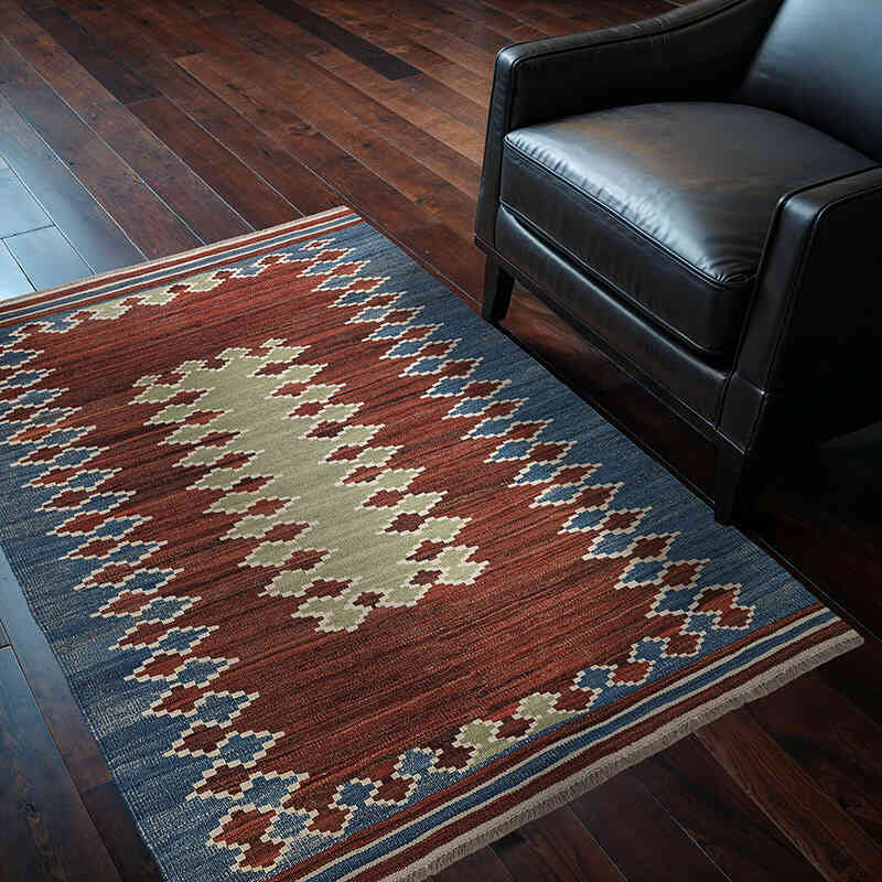 Nueva Alfombra Kilim - 104 cm x 148 cm - K0074330