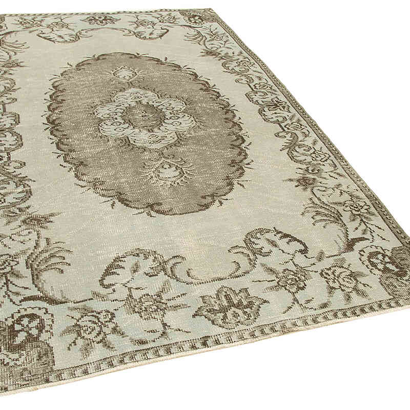 Over-dyed Vintage Hand-Knotted Turkish Rug - 5' 2" x 8' 6" (62" x 102") - K0074462