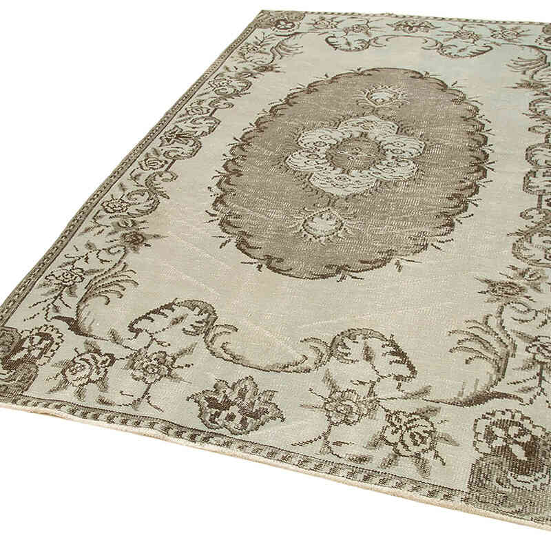 Over-dyed Vintage Hand-Knotted Turkish Rug - 5' 2" x 8' 6" (62" x 102") - K0074462