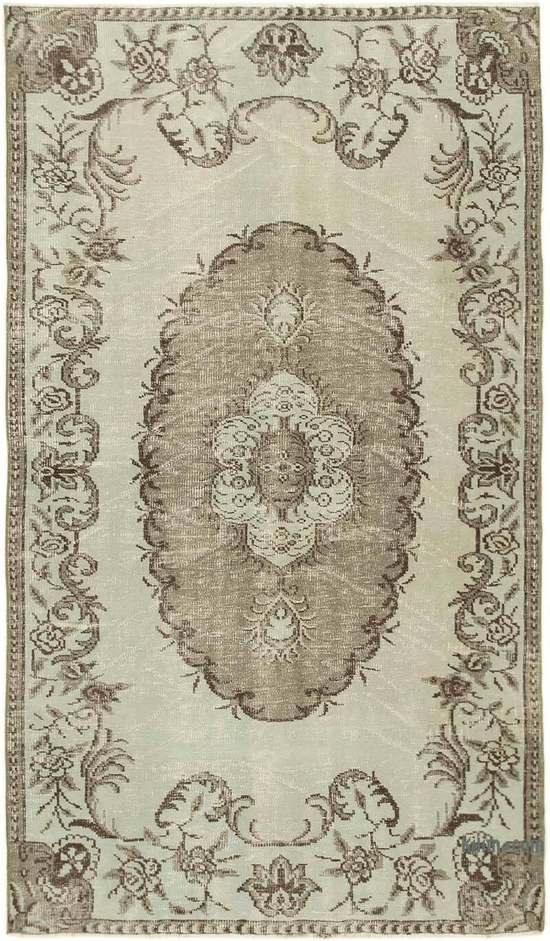 Over-dyed Vintage Hand-Knotted Turkish Rug - 5' 2" x 8' 6" (62" x 102") - K0074462