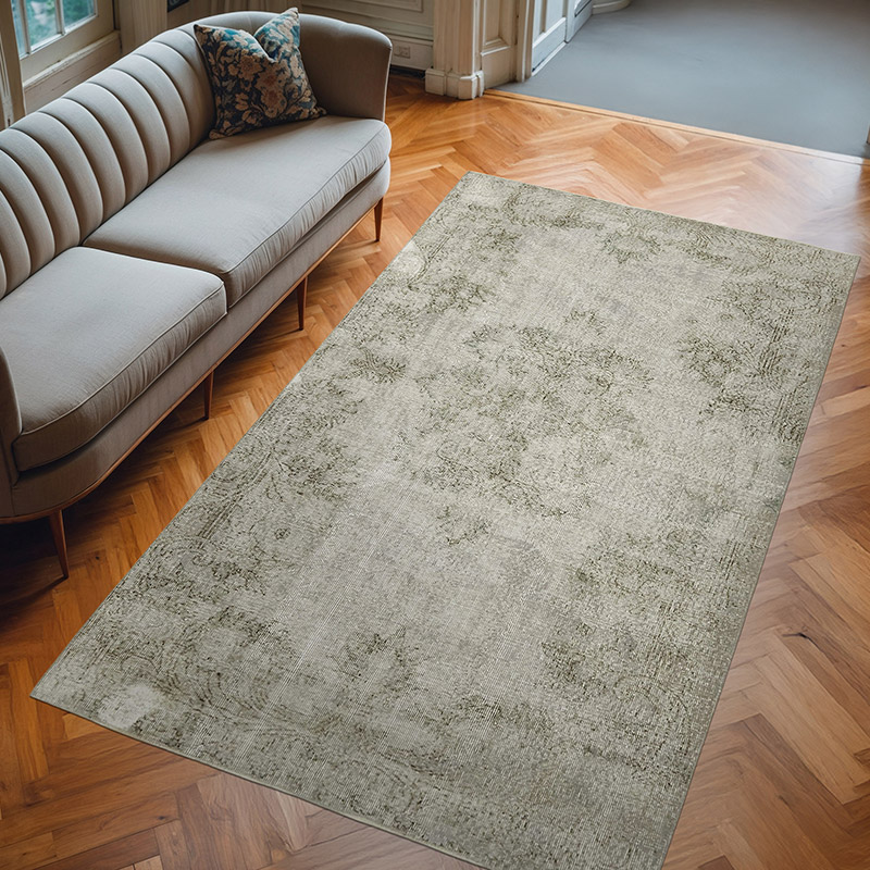 Over-dyed Vintage Hand-Knotted Turkish Rug - 5' 1" x 8' 10" (61" x 106") - K0074463