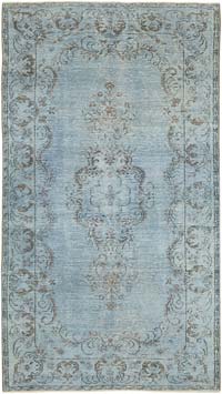 Boyalı El Dokuma Vintage Halı - 150 cm x 262 cm