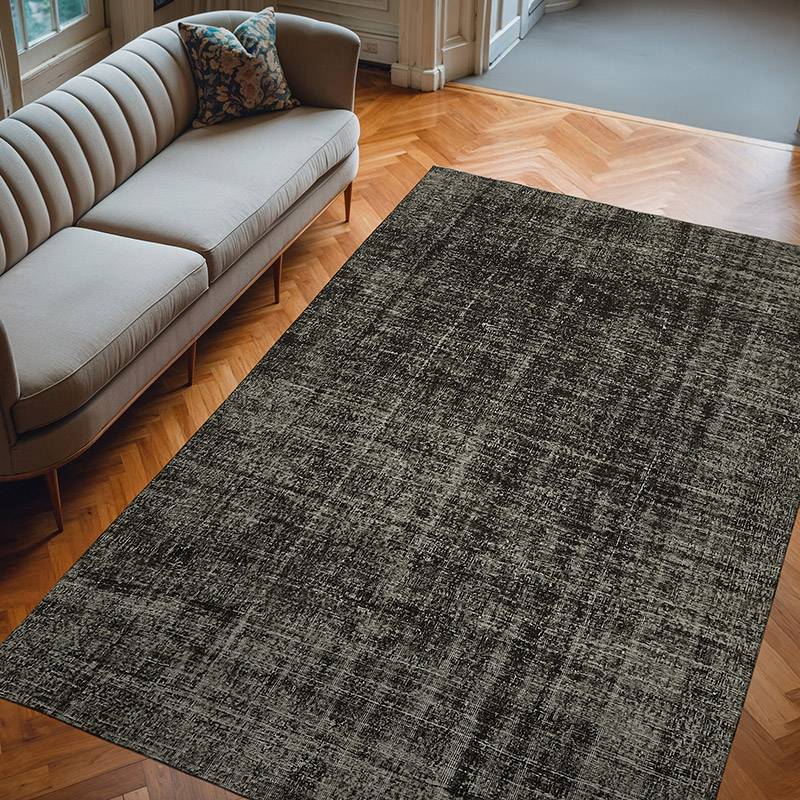 Over-dyed Vintage Hand-Knotted Turkish Rug - 6' 3" x 9' 2" (75" x 110") - K0074467