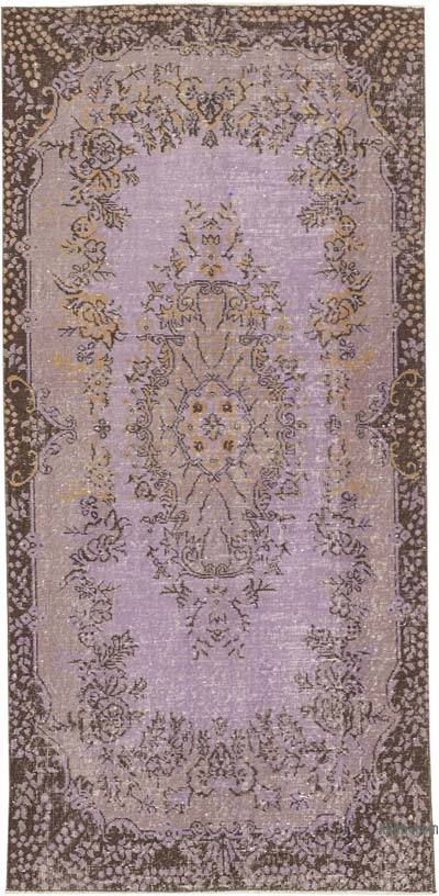 Alfombra Turca Vintage Sobre-teñida - 110 cm x 231 cm