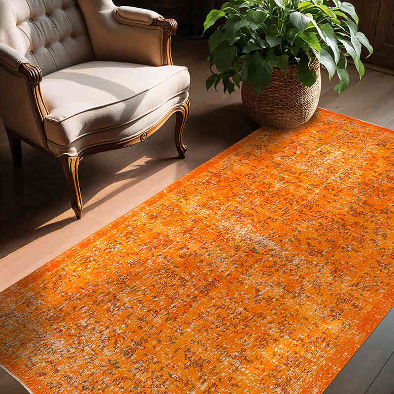 Alfombra Turca Vintage Sobre-teñida - 133 cm x 213 cm - K0074471