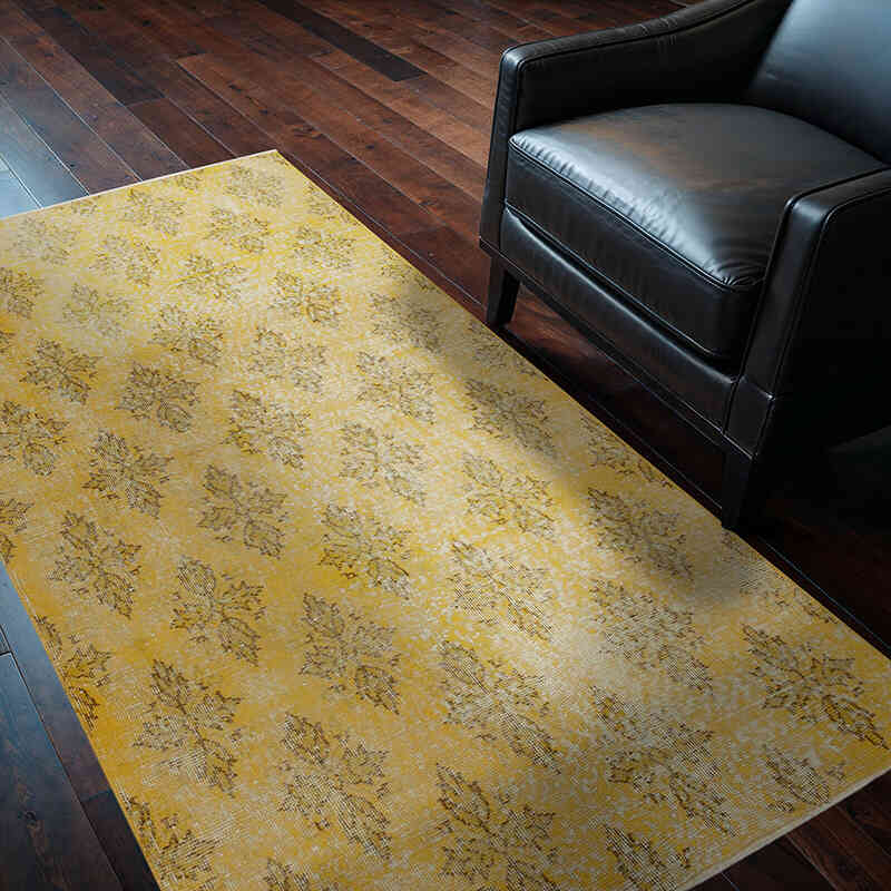 Alfombra Turca Vintage Sobre-teñida - 115 cm x 193 cm - K0074472