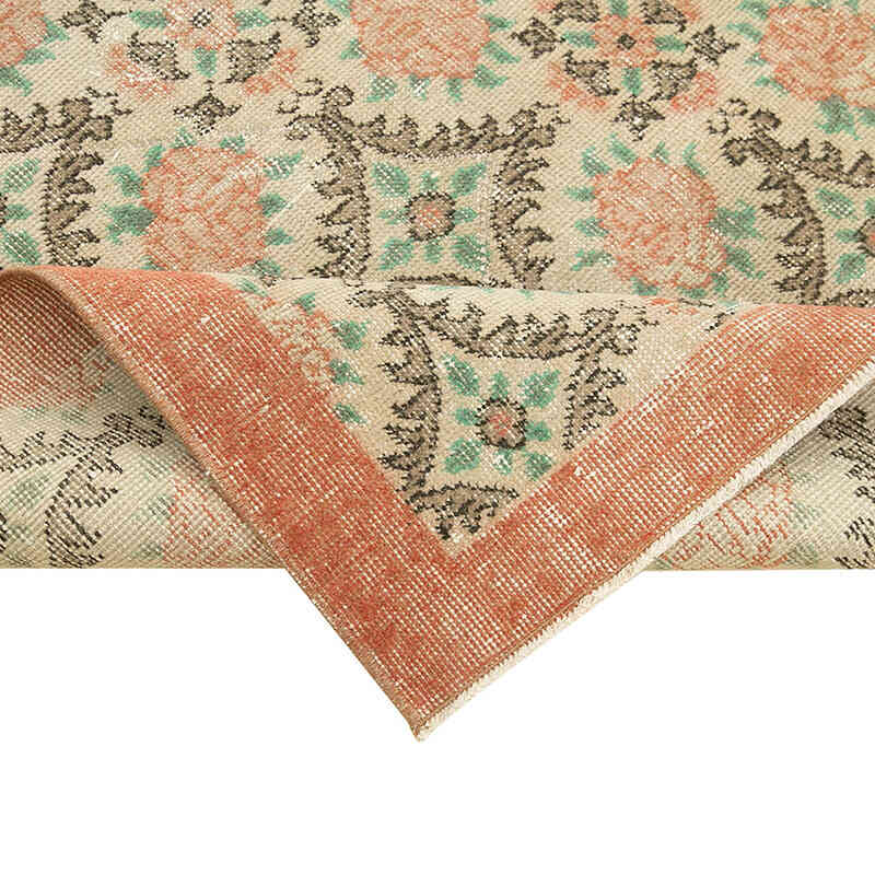 Alfombra Vintage Turca Anudada a Mano - 106 cm x 200 cm - K0074474