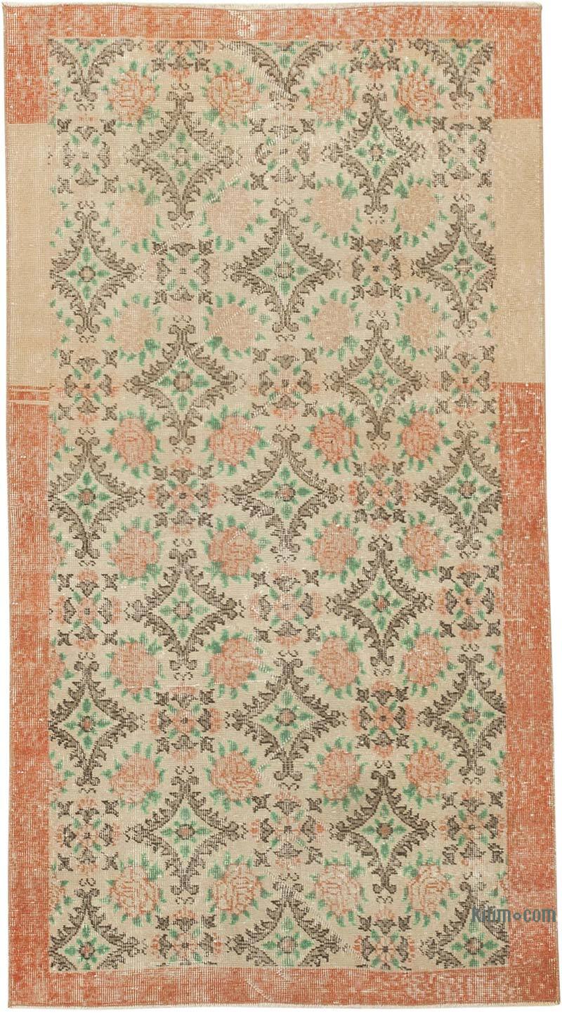 Alfombra Vintage Turca Anudada a Mano - 106 cm x 200 cm - K0074474