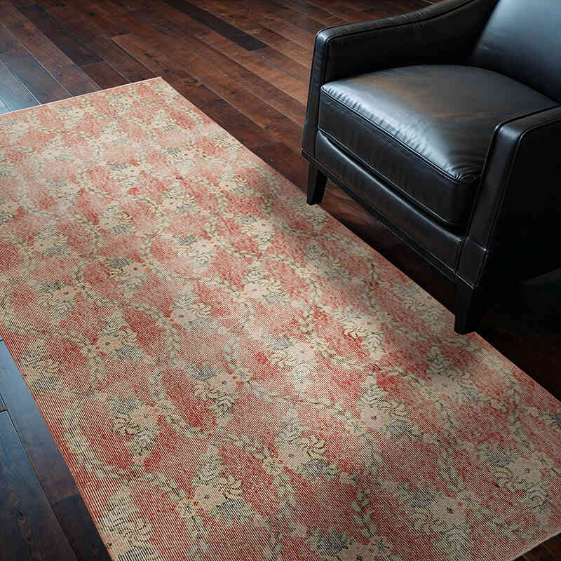 El Dokuma Vintage Halı - 118 cm x 220 cm - K0074476