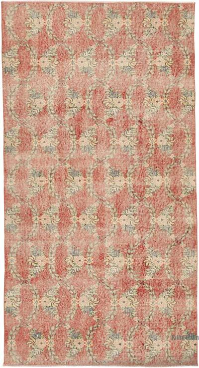 El Dokuma Vintage Halı - 118 cm x 220 cm