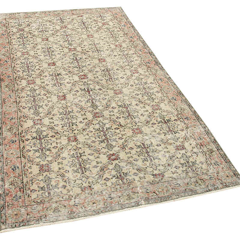 El Dokuma Vintage Halı - 114 cm x 213 cm - K0074477