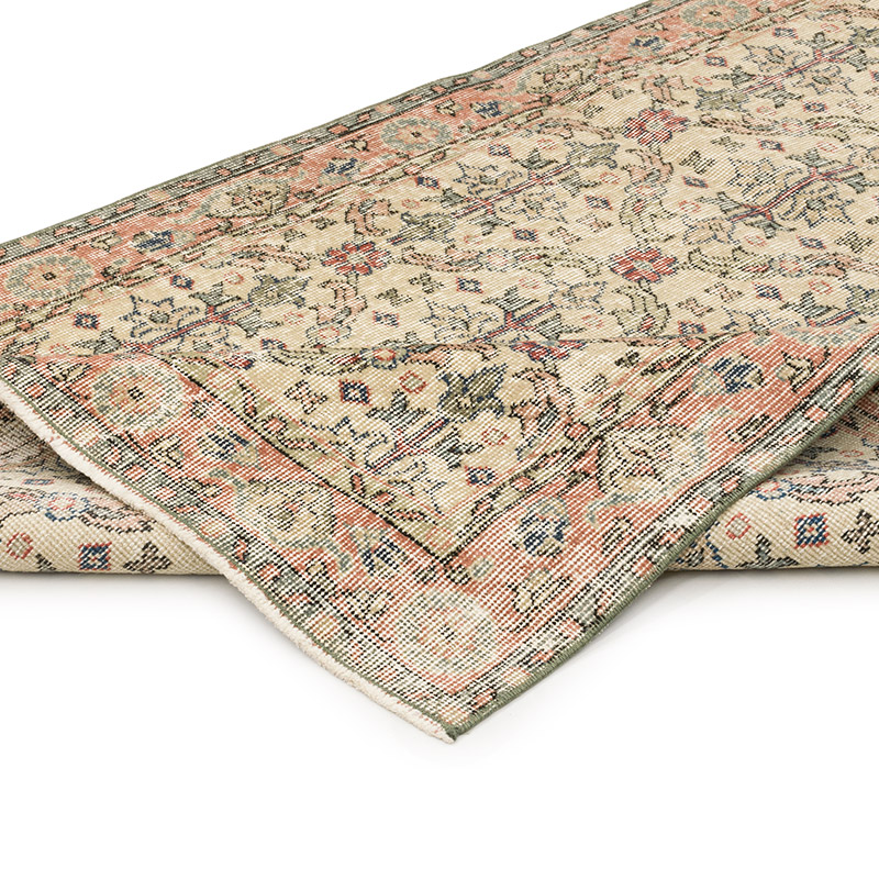 Alfombra Vintage Turca Anudada a Mano - 114 cm x 213 cm - K0074477