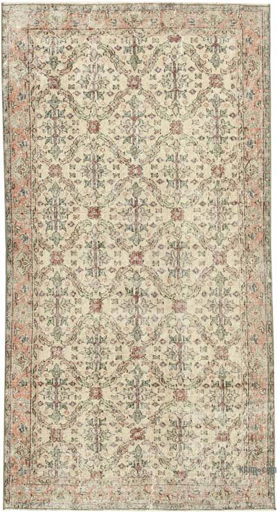 Alfombra Vintage Turca Anudada a Mano - 114 cm x 213 cm