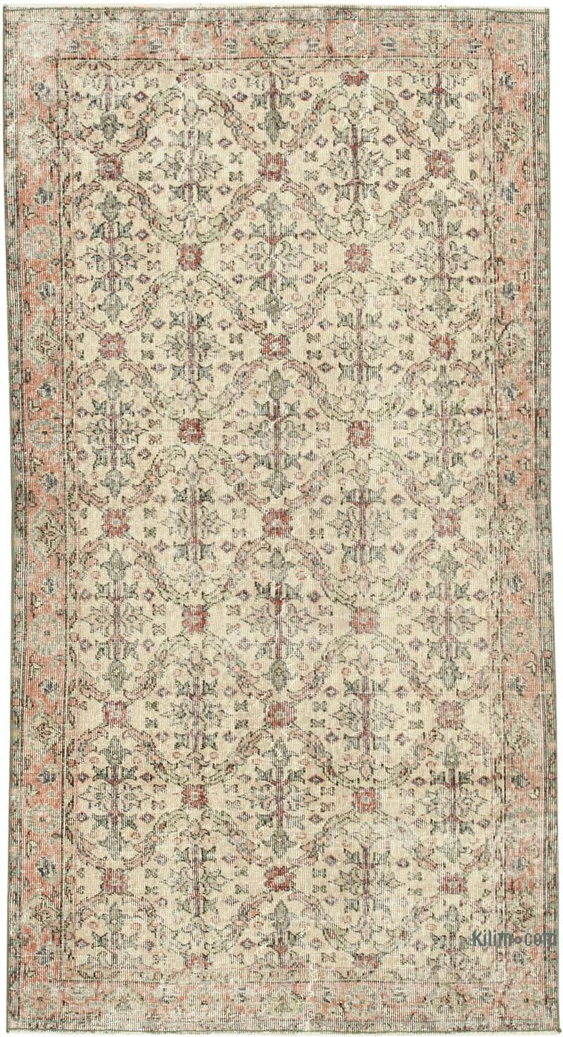 El Dokuma Vintage Halı - 114 cm x 213 cm - K0074477