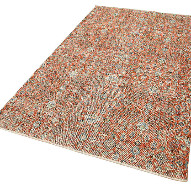 Vintage Turkish Hand-Knotted Rug - 4' 7" x 7' 9" (55" x 93") - K0074479