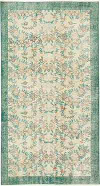 Alfombra Vintage Turca Anudada a Mano - 114 cm x 206 cm