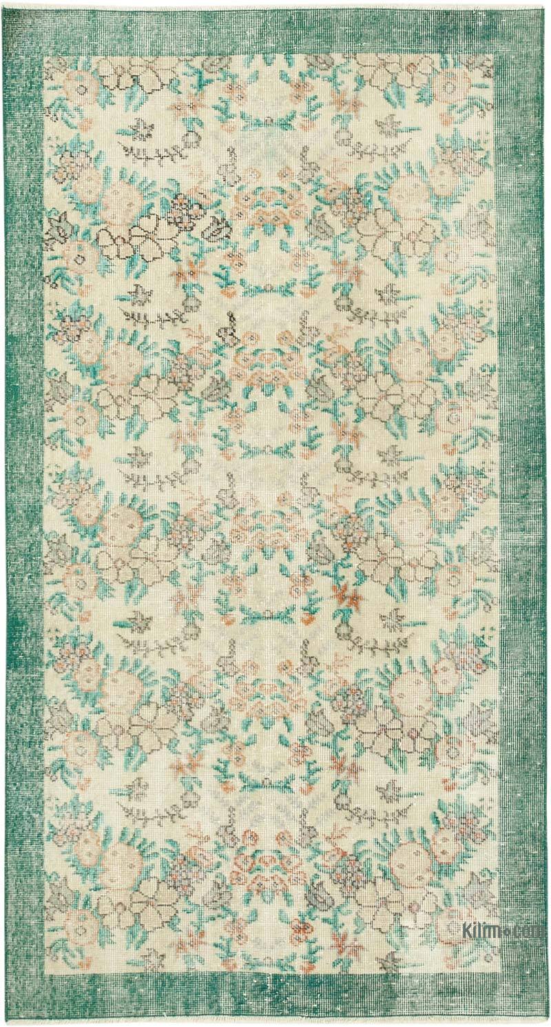 Alfombra Vintage Turca Anudada a Mano - 114 cm x 206 cm - K0074481