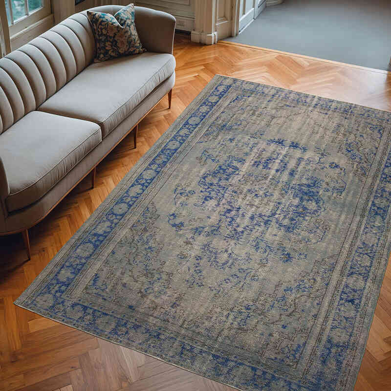 Vintage Turkish Hand-Knotted Rug - 6' 11" x 10' 2" (83" x 122") - K0074487