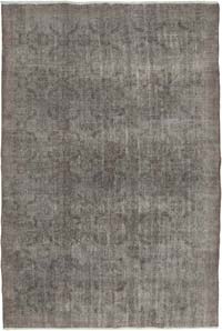 Boyalı El Dokuma Vintage Halı - 212 cm x 318 cm