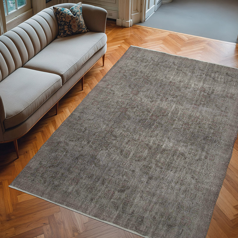 Alfombra Turca Vintage Sobre-teñida - 212 cm x 318 cm - K0074493
