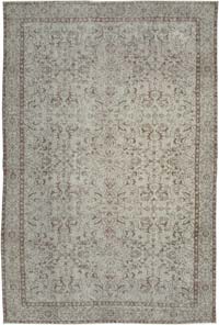 Boyalı El Dokuma Vintage Halı - 212 cm x 316 cm