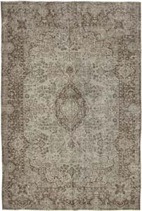 Boyalı El Dokuma Vintage Halı - 212 cm x 315 cm