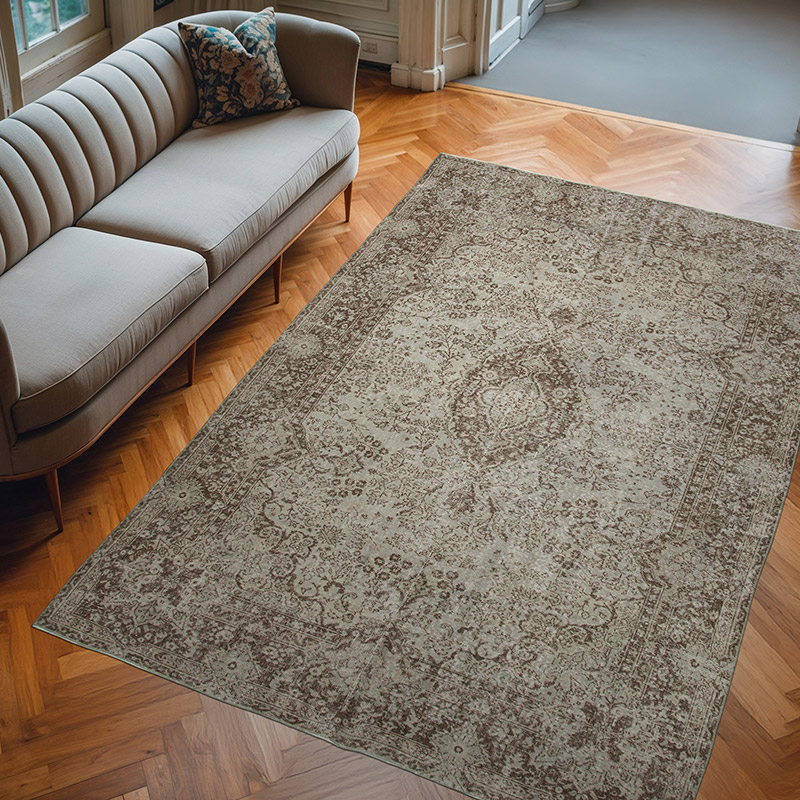 Alfombra Turca Vintage Sobre-teñida - 212 cm x 315 cm - K0074499