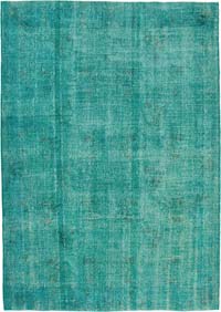 Boyalı El Dokuma Vintage Halı - 215 cm x 307 cm