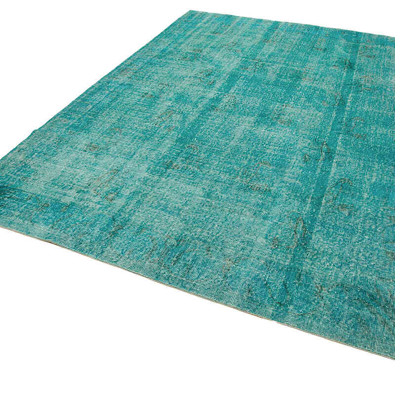 Over-dyed Vintage Hand-Knotted Turkish Rug - 7' 1" x 10' 1" (85" x 121") - K0074501