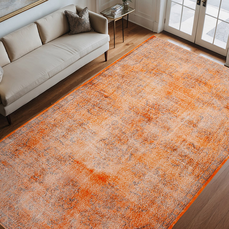 Alfombra Turca Vintage Sobre-teñida - 205 cm x 322 cm - K0074502