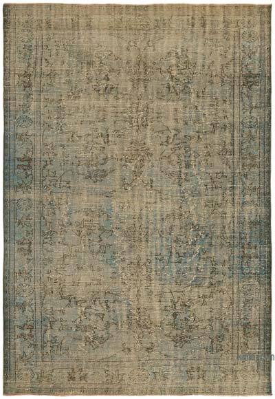 Over-dyed Vintage Hand-Knotted Turkish Rug - 7' 3" x 10' 4" (87" x 124")