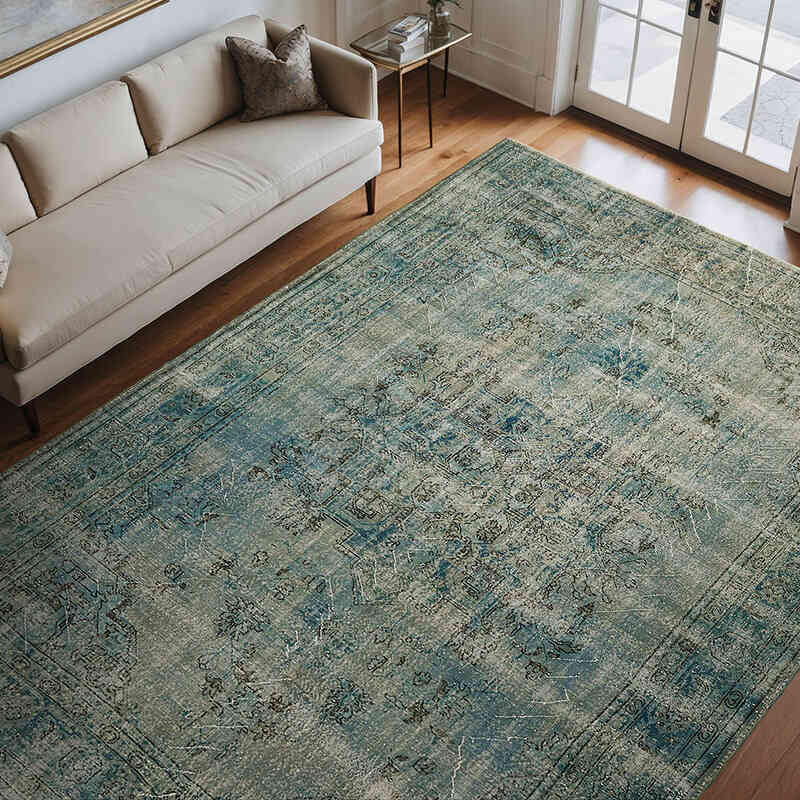 Alfombra Turca Vintage Sobre-teñida - 254 cm x 325 cm - K0074513
