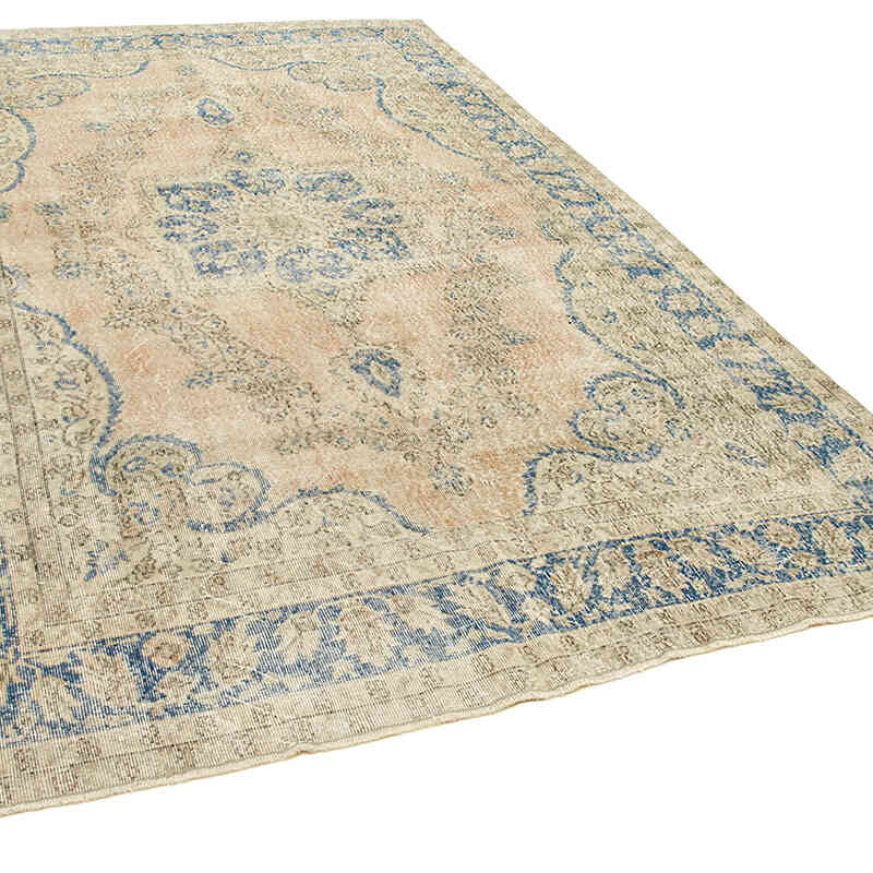 Alfombra Vintage Turca Anudada a Mano - 204 cm x 307 cm - K0074522