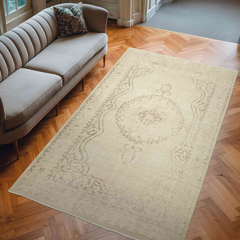 Alfombra Vintage Turca Anudada a Mano - 183 cm x 315 cm - K0074524