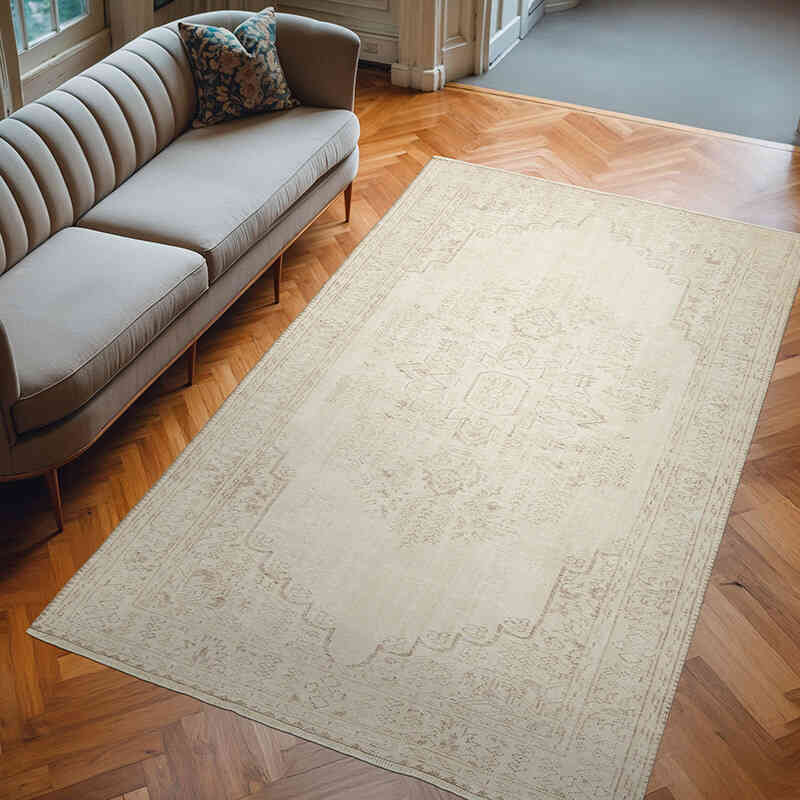 Alfombra Vintage Turca Anudada a Mano - 191 cm x 314 cm - K0074528