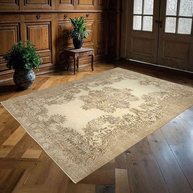 Vintage Turkish Hand-Knotted Rug - 5' 7" x 7' 7" (67" x 91") - K0074536