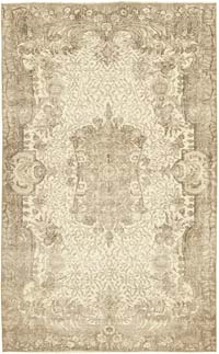 Vintage Turkish Hand-Knotted Rug - 5' 7" x 9' 2" (67" x 110")