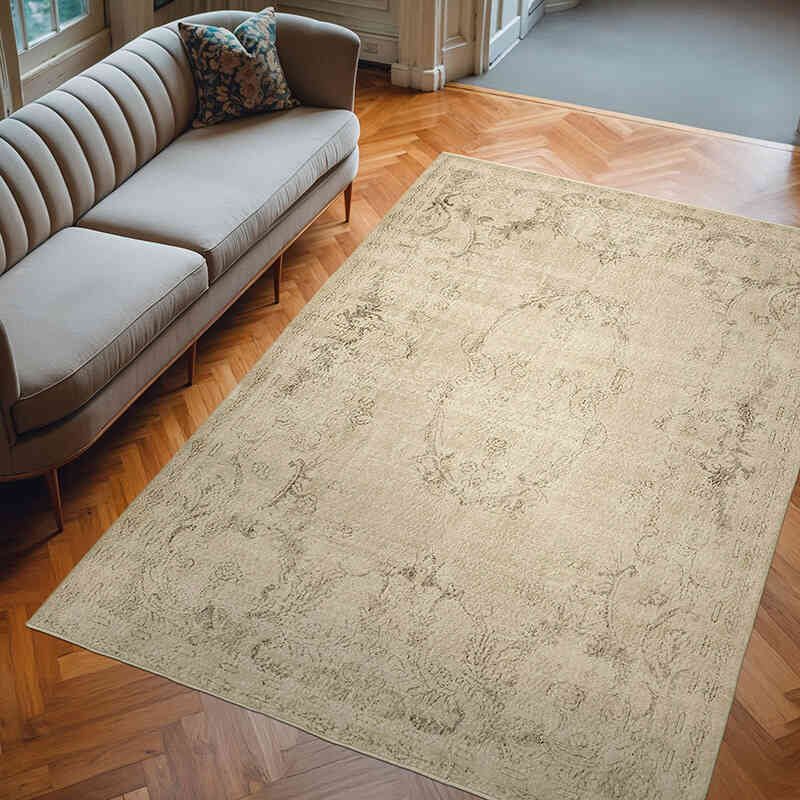 Alfombra Vintage Turca Anudada a Mano - 207 cm x 309 cm - K0074556