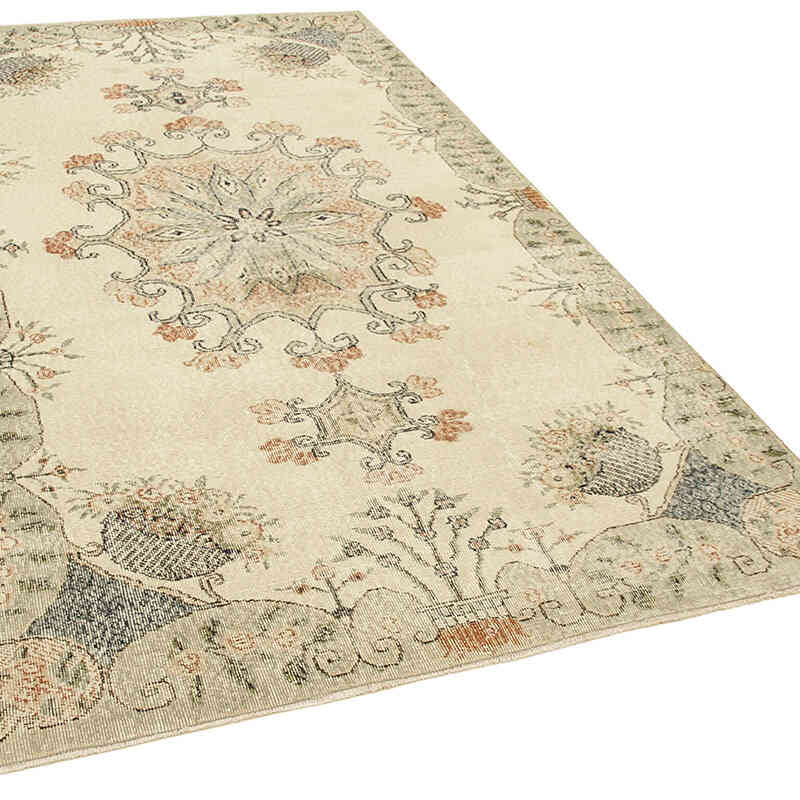 Alfombra Vintage Turca Anudada a Mano - 153 cm x 265 cm - K0074561