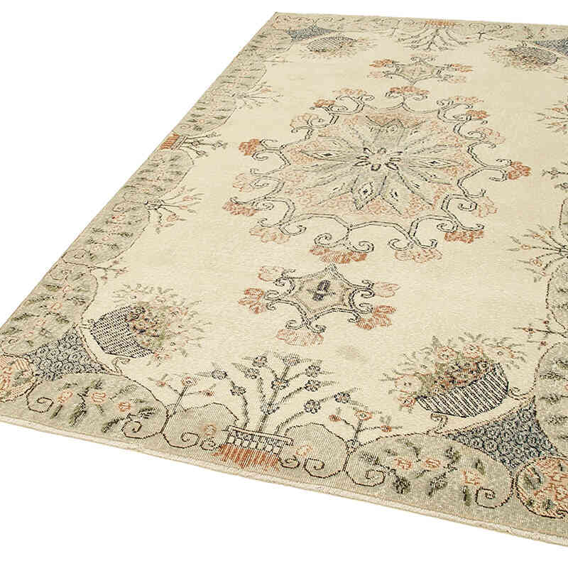 Alfombra Vintage Turca Anudada a Mano - 153 cm x 265 cm - K0074561