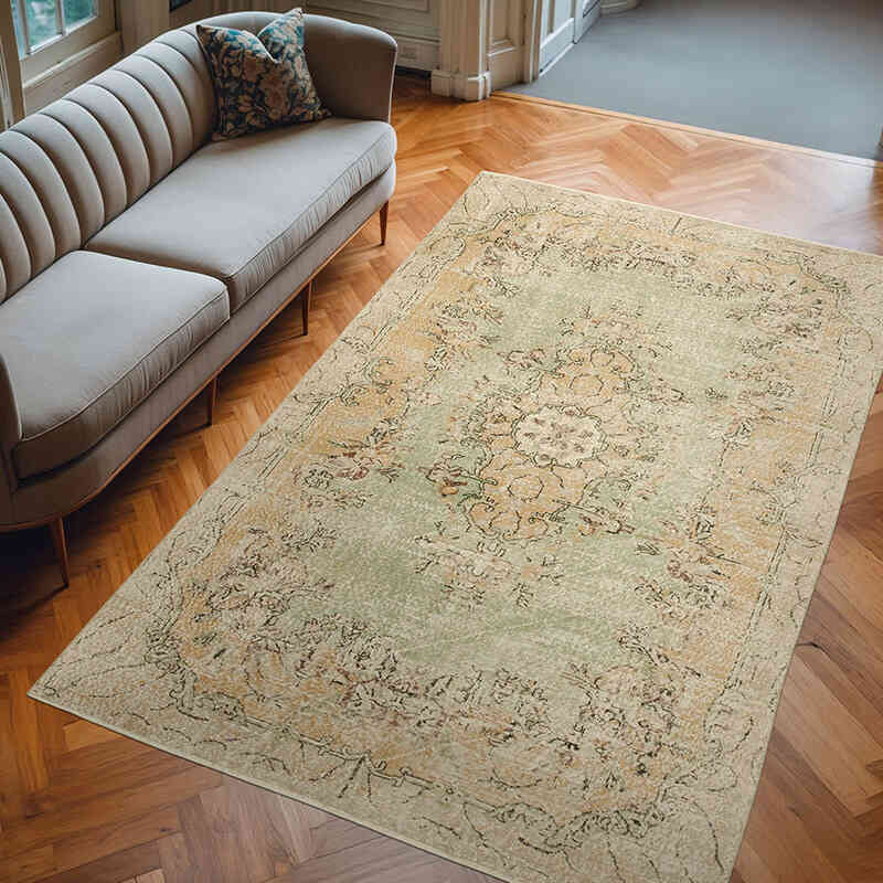 Vintage Turkish Hand-Knotted Rug - 6' 6" x 10' 2" (78" x 122") - K0074566