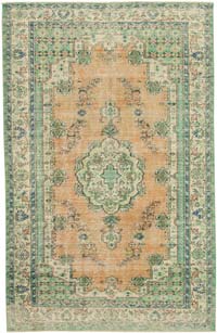 Vintage Turkish Hand-Knotted Rug - 6' 6" x 10' 2" (78" x 122")