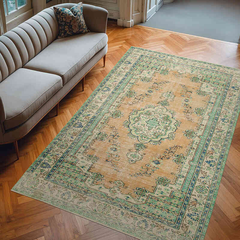 Vintage Turkish Hand-Knotted Rug - 6' 6" x 10' 2" (78" x 122") - K0074579